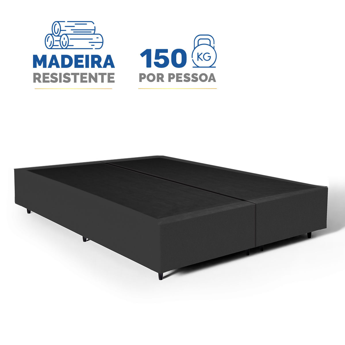 Kit Cama Box + Colchão D33 Queen 1,58m - Bege foto 3
