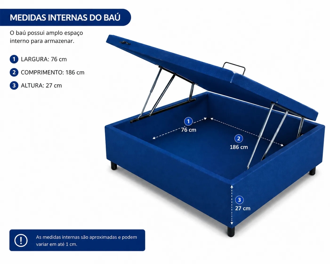 Cama Box Bau Solteirinho 78cm foto 2