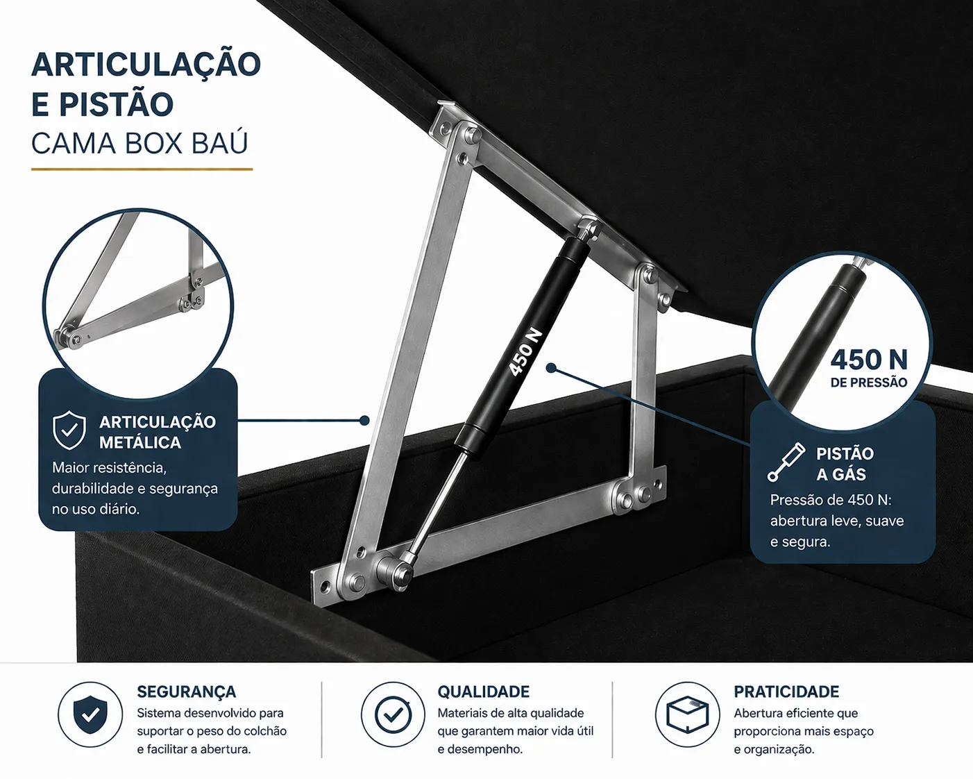 Cama Box Baú Solteirinho 78cm foto 3