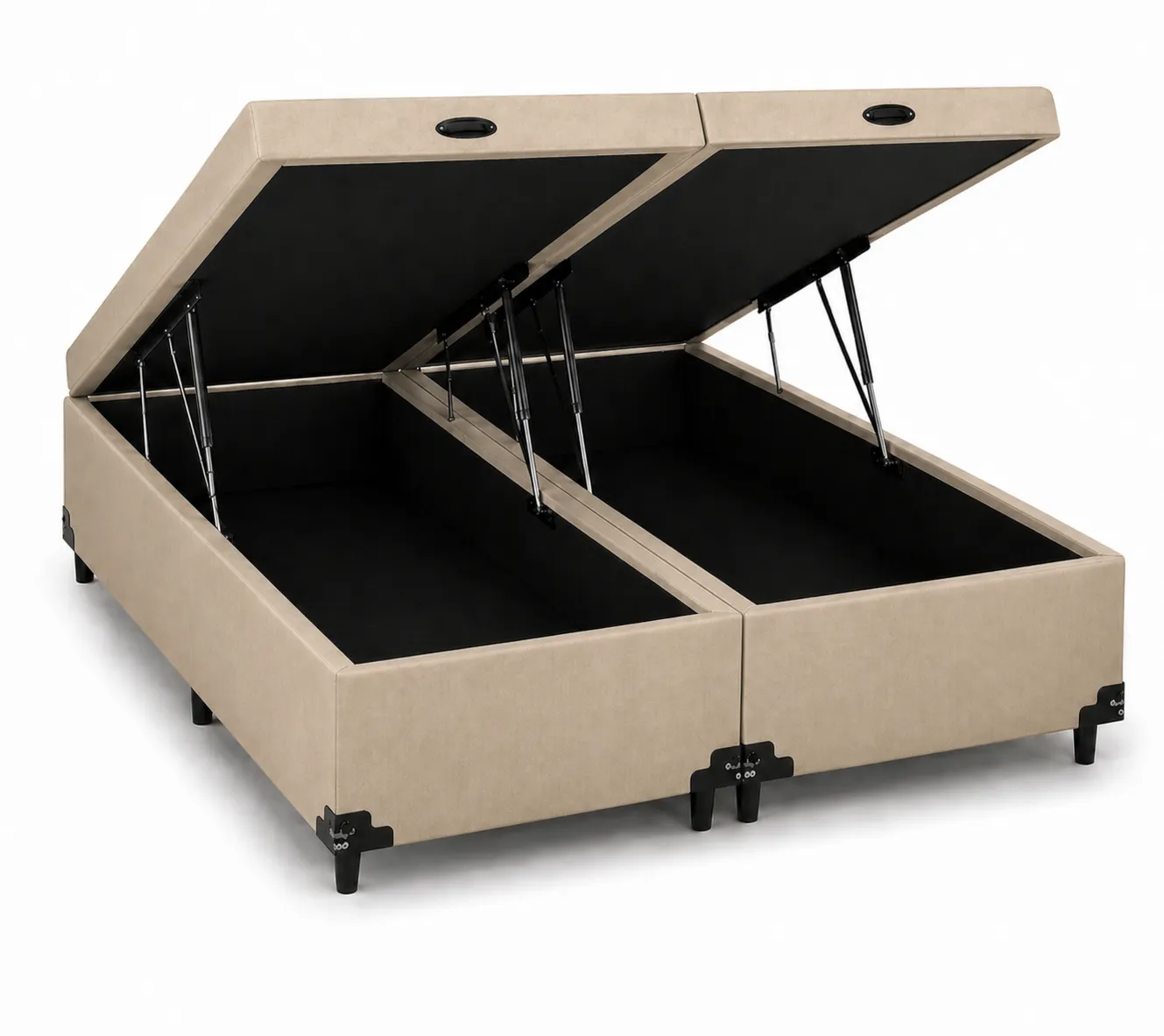 Cama Box Baú Bipartida Queen 158cm