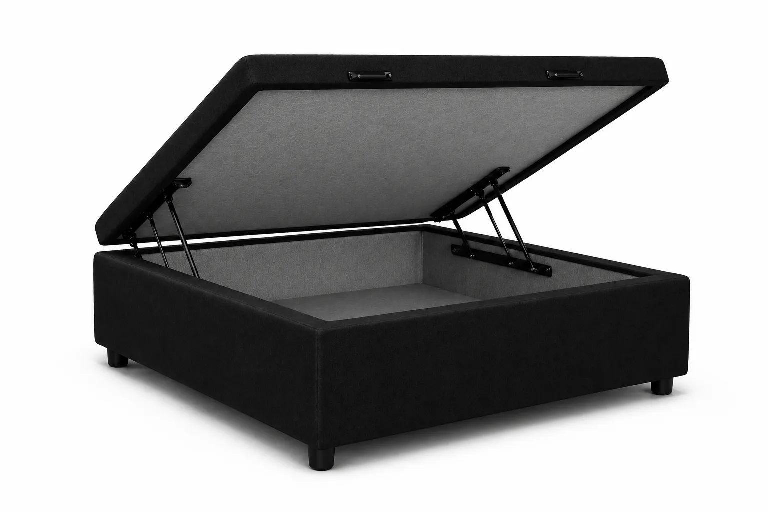 Cama Box Bau Solteiro 88cm - Preto