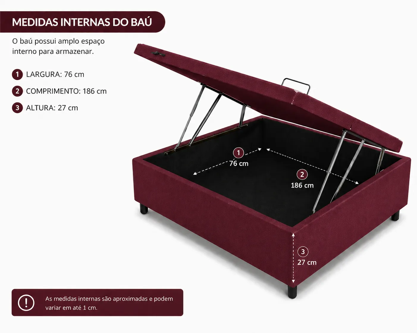 Cama Box Bau Solteiro 88cm foto 2