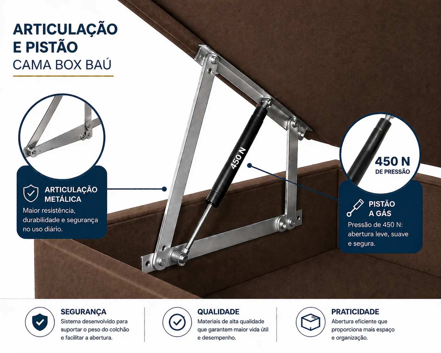 Cama Box Bau Solteirão 99cm foto 3