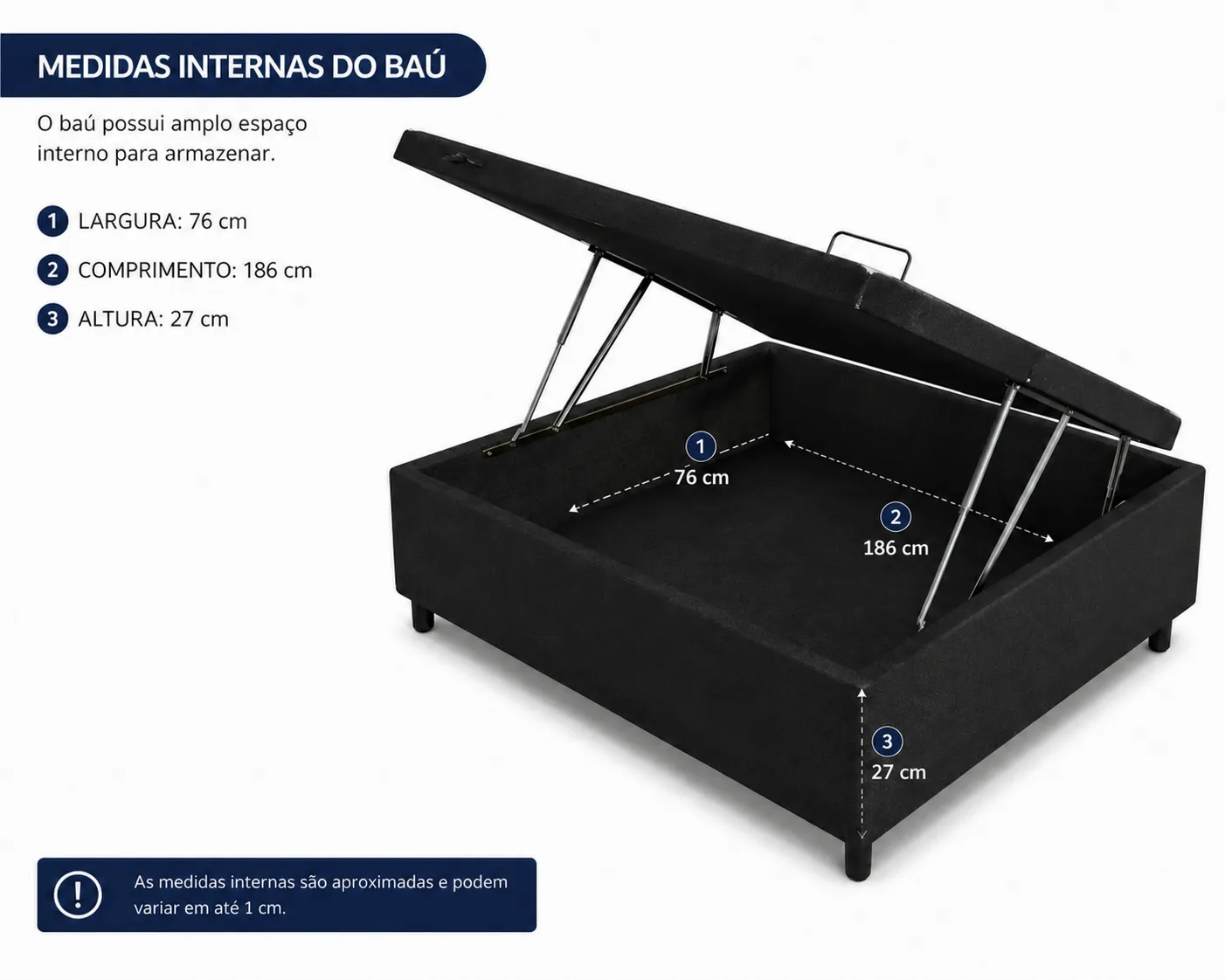 Cama Box Baú Bipartida Super King 193cm foto 2