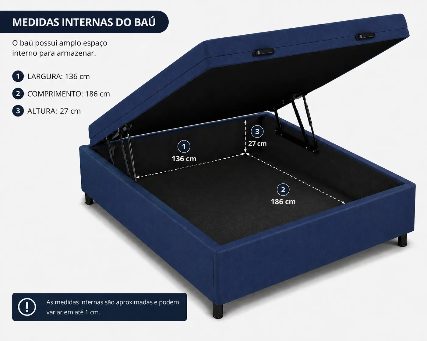 Cama Box Baú Viúva 128cm foto 2