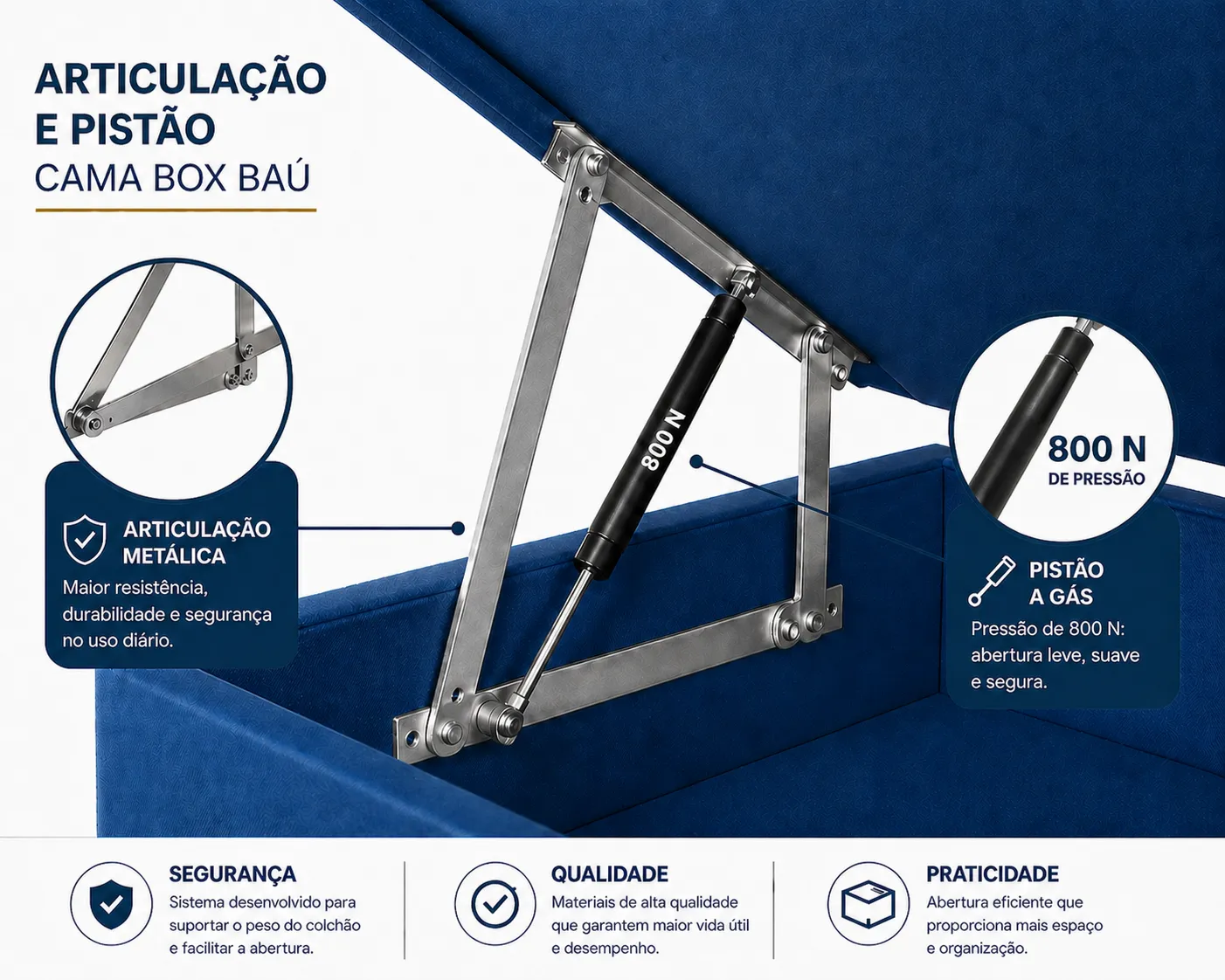 Cama Box Baú Viúva 128cm foto 3