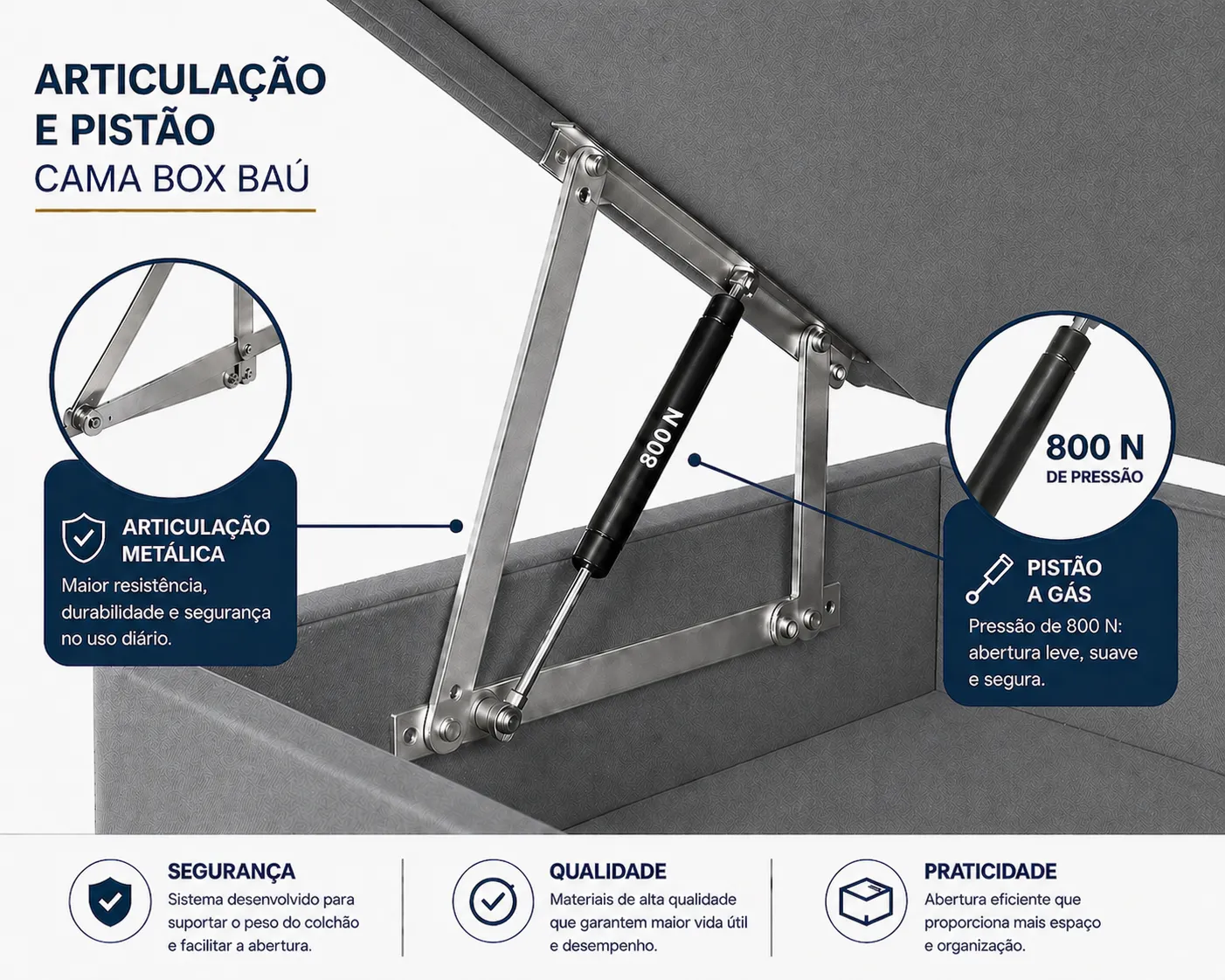 Cama Box Baú Viúva 128cm foto 3