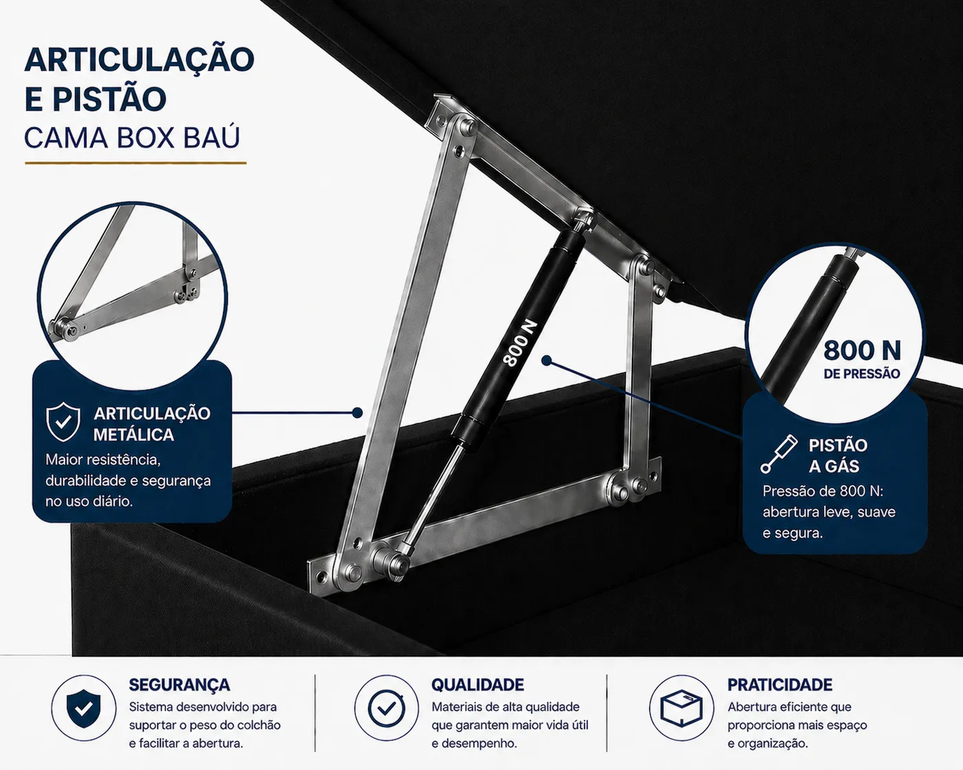Cama Box Baú Viúva 128cm foto 3