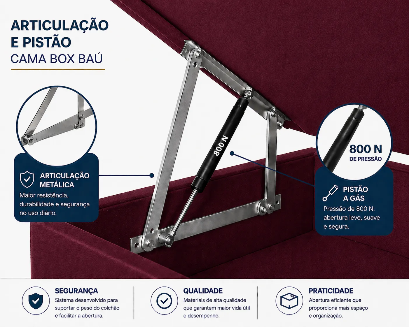 Cama Box Baú Viúva 128cm foto 3