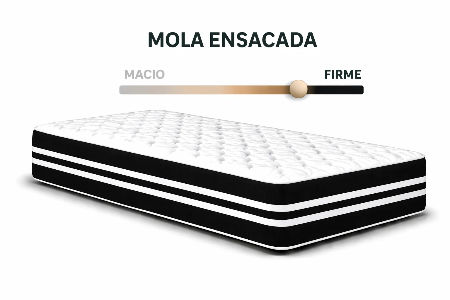 Kit Cama Box Baú + Colchão Mola Ensacada Solteirinho 0,78m - Preto foto 4