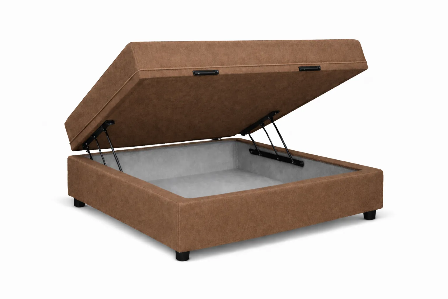 Kit Cama Box + Colchão D33 Solteiro 0,88m - Marrom