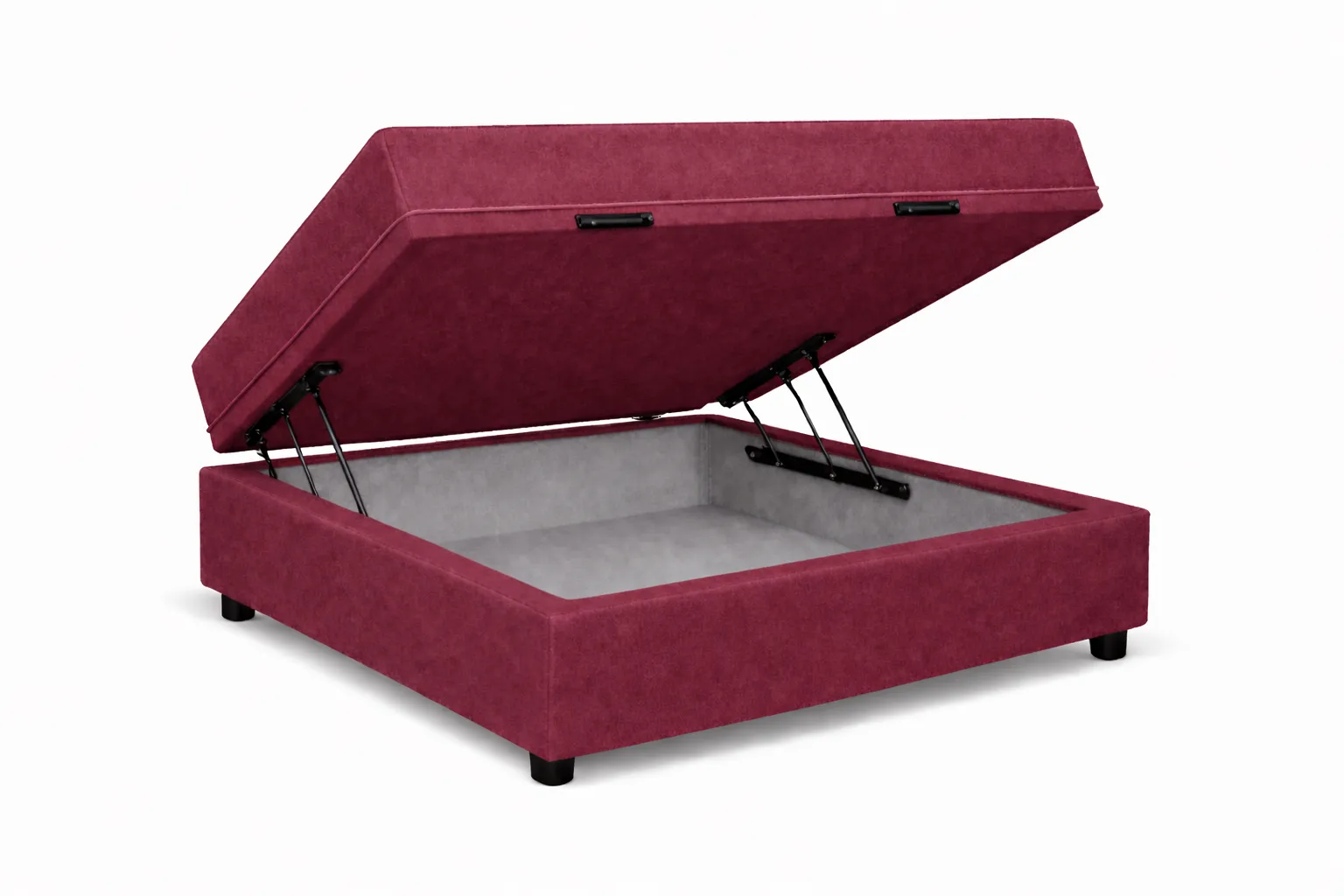 Kit Cama Box Baú + Colchão D33 Solteiro 0,88m - Vinho