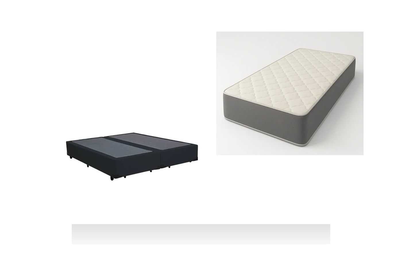 Kit Cama Box + Colchão D45 Solteirinho 0,78m - Preto