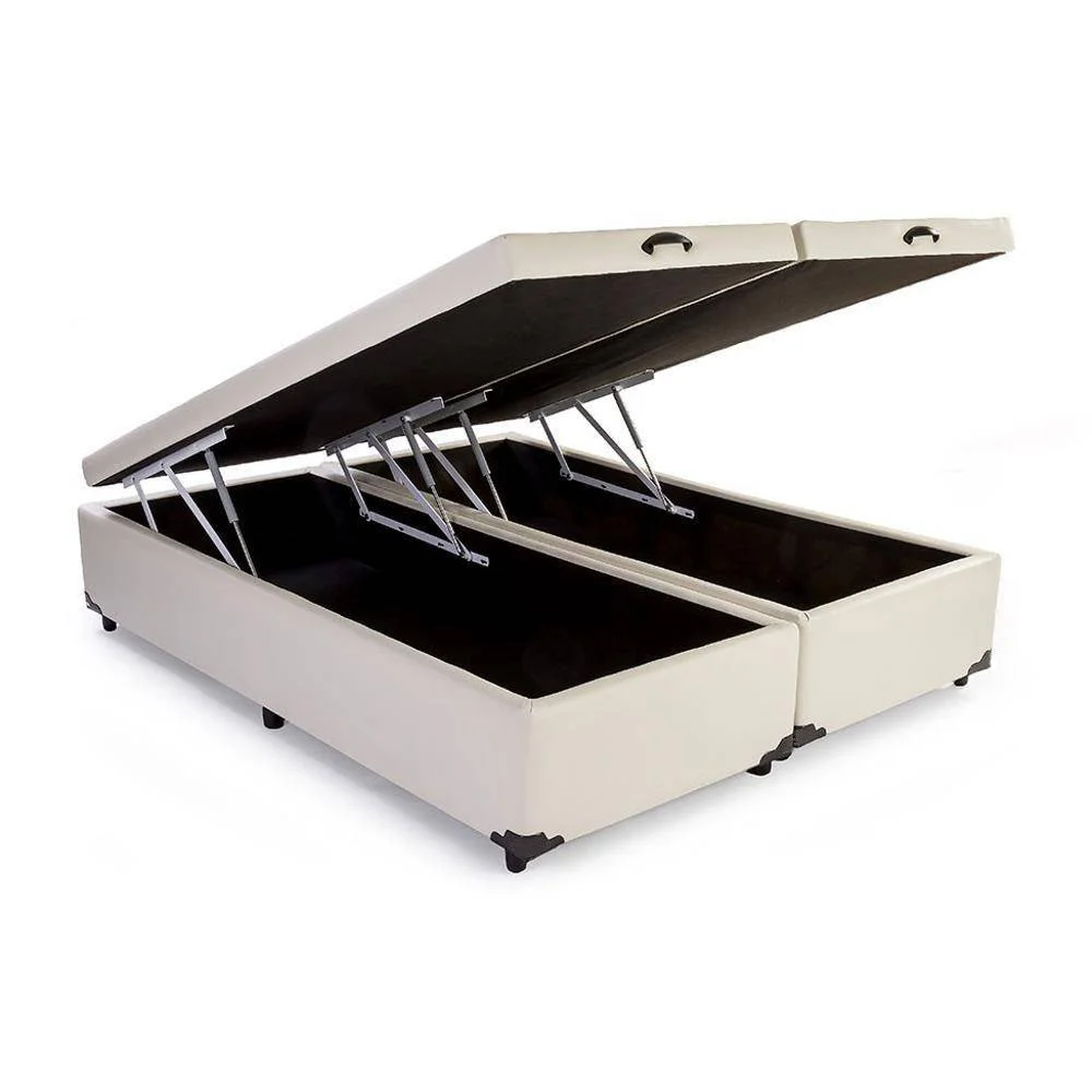 Cama Box Baú Bipartida Casal 138cm