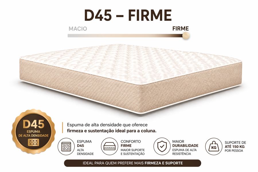 Kit Cama Box Baú + Colchão D45 Queen 1,58m - Bege foto 4