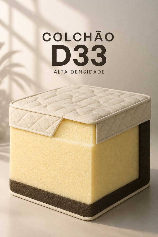 Kit Cama Box Baú + Colchão D33 Solteirão 0,96m - Marrom